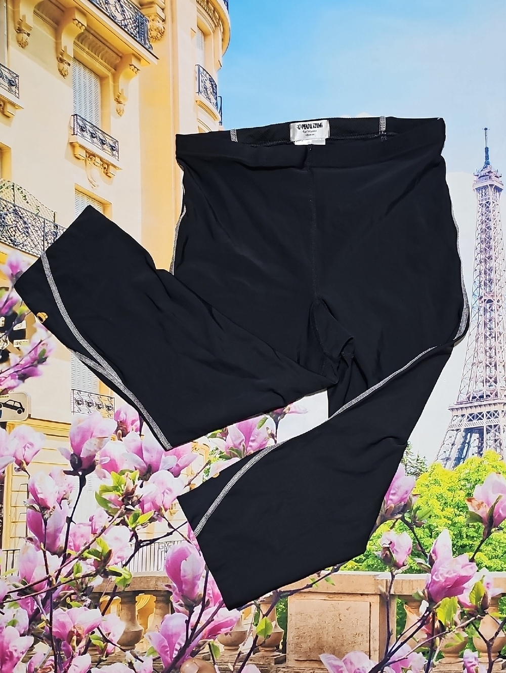 Pearl Izumi Black Capri Leggings with Silver Trim Size Medium